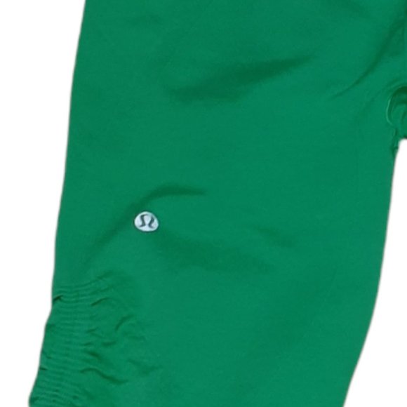 Lululemon Women’s In The Flow Crop Ribbed Ruched Leggings Green Size 10 Size:	10 - Picture 5 of 6